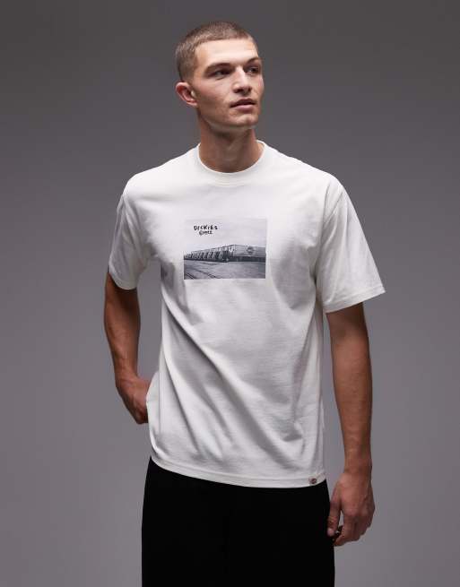 Dickies – Sevier – T-shirt w kolorze złamanej bieli z nadrukiem fotograficznym z przodu