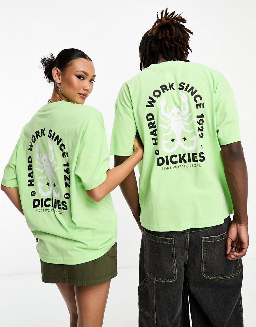 Dickies shoal creek oversized boxy t-shirt with back print in green surplus utility pack exclusive to asos