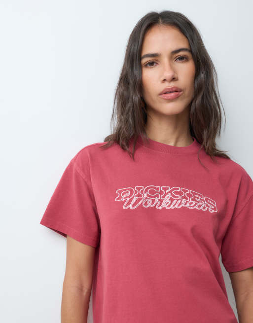 Dickies short sleeve graphic t-shirt in burgundy, 2 of 4