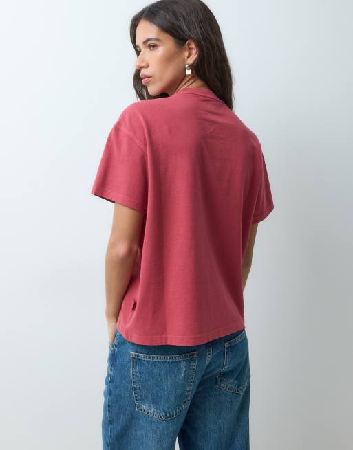 Dickies short sleeve graphic t-shirt in burgundy, 3 of 4