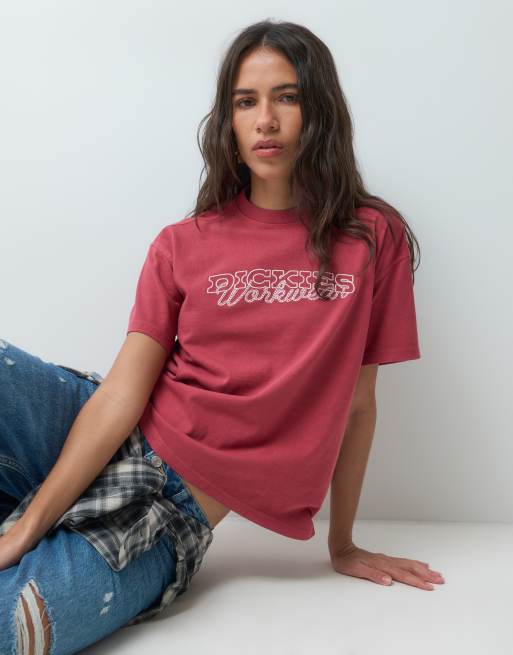 Dickies short sleeve graphic t-shirt in burgundy, 4 of 4