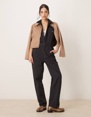 Dickies Dickies short sleeve jumpsuit in black