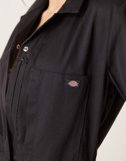 Dickies short sleeve jumpsuit in black, 4 of 4