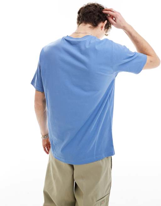Dickies short sleeve mapleton t-shirt in mid blue, 3 of 4
