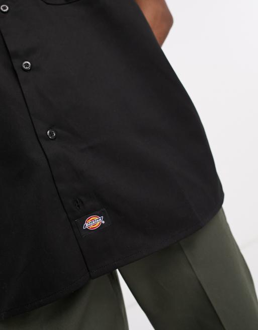 Dickies Long Sleeve Work Shirt - Black - L - Men