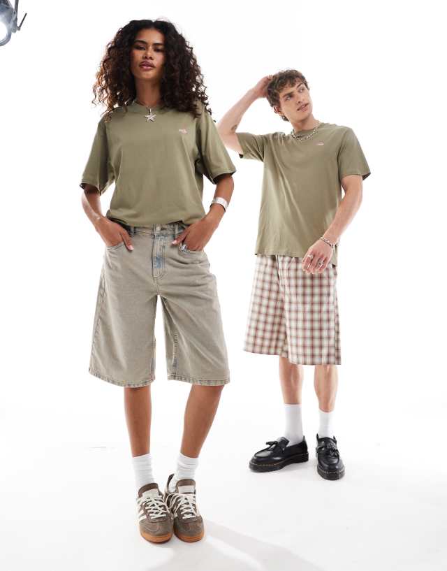 Dickies - short sleeved mapleton t-shirt in khaki green