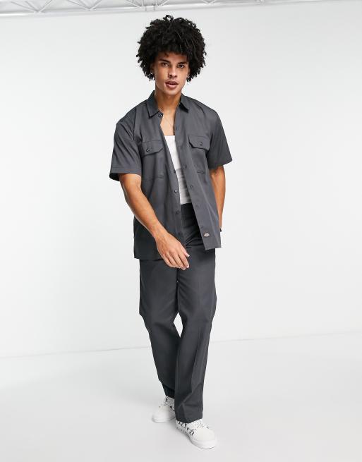 Dickies short-sleeved work shirt in charcoal grey, 3 of 4