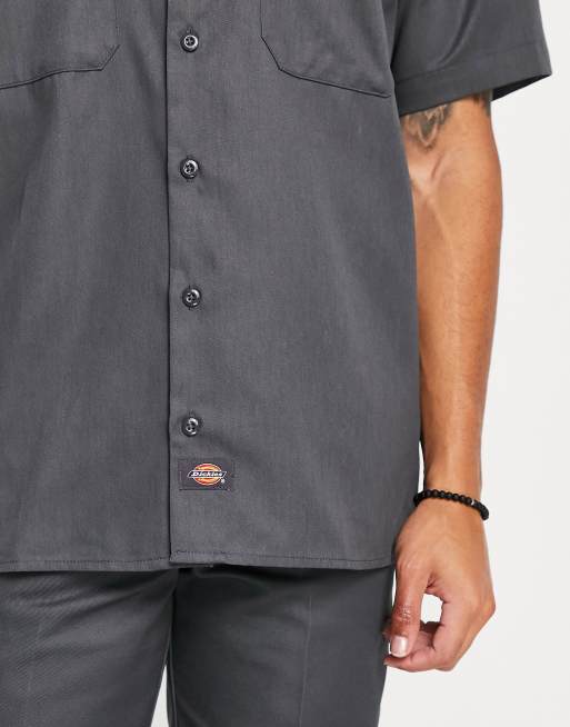 Dickies short-sleeved work shirt in charcoal grey, 4 of 4