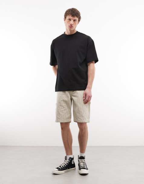 Dickies - Short style charpentier à rayures hickory 11 pouces - Blanc cassé - view 1