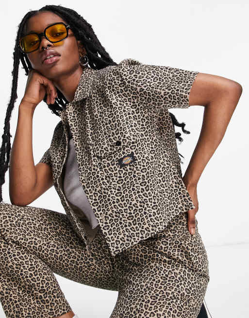 Dickies - Silver Firs - Camicia leopardata 