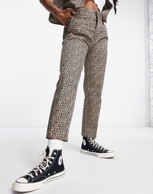 Dickies Silver Firs pant in leopart print