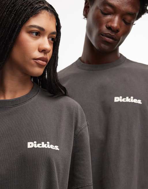 Dickies - Slayden - Vasket sort kraftig T-shirt med stort logoprint på ryggen, 2 af 4