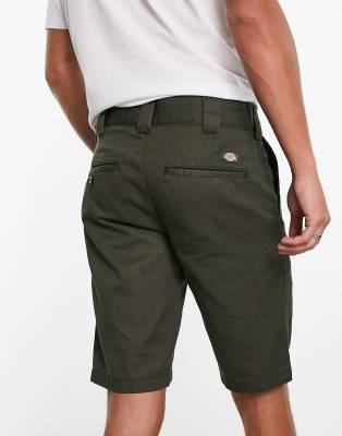 Dickies slim fit chino shorts in olive green