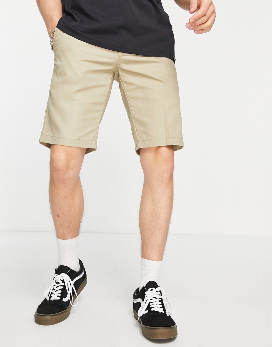 Dickies slim fit shorts in beige tan-Neutral