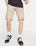 [Dickies] Dickies slim fit shorts in beige tan-Neutral W28 KHAKI