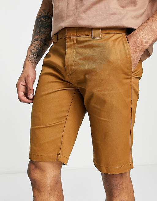 Dickies Slim Fit shorts in brown 