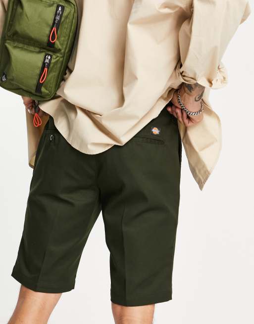 Olive green hot sale dickies shorts