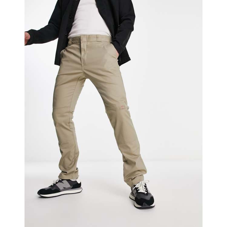 Dickies SLIM STRAIGHT DOUBLE KNEE - Trousers - khaki/beige