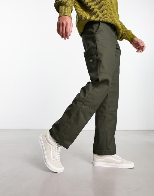 Dickies Men's Skinny-Straight Double Knee Work Pant Olive Green