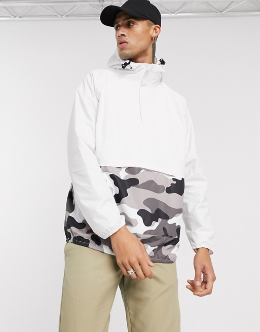 Dickies Smithfield jacket with camo panels in white