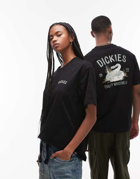 Dickies - Snake - Sort T-shirt med grafisk print på ryggen - view 1