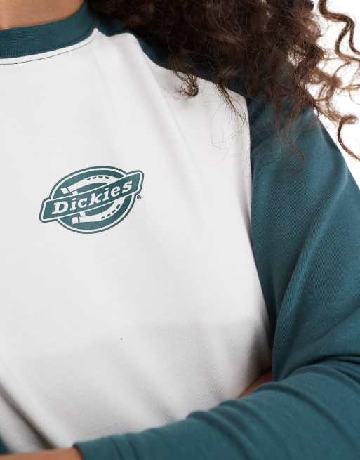 Dickies – Sodaville – Zielono-biały top z długim rękawem, 2 z 4
