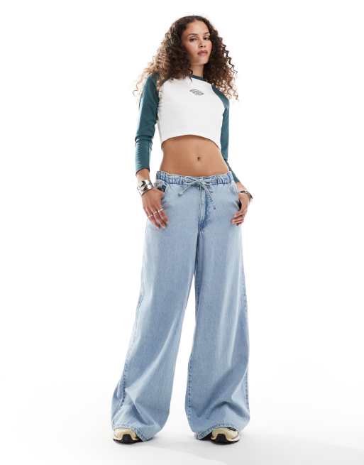 Dickies – Sodaville – Zielono-biały top z długim rękawem, 3 z 4
