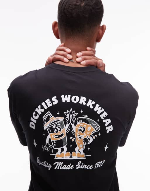 Dickies - Sort T-shirt med grafisk pizzaprint på ryggen - Kun hos ASOS, 2 af 4
