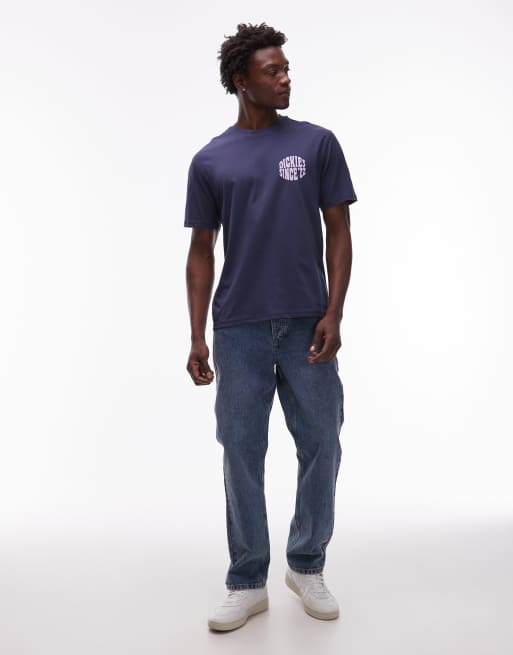 Dickies south bloomfield abstract graphic backprint t-shirt in navy- exclusive to asos, 2 of 5