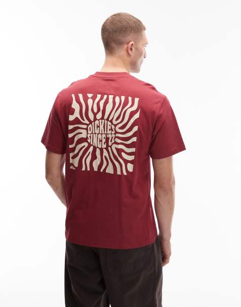 Dickies – South Bloomfield – T-Shirt in Rot mit abstraktem Grafikprint am Rücken, exklusiv bei ASOS - view 1