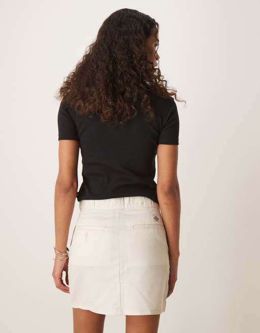 Dickies – Spódnica mini typu work w kolorze złamanej bieli, 3 z 5