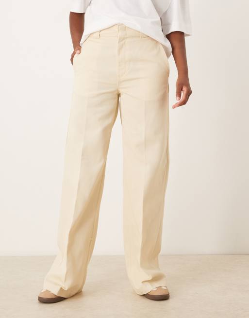 Dickies – Spodnie z szerokimi nogawkami w kolorze złamanej bieli, 5 z 5