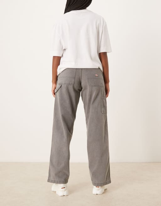 Dickies stevensville baggy denim jeans in tinted grey wash, 3 of 5