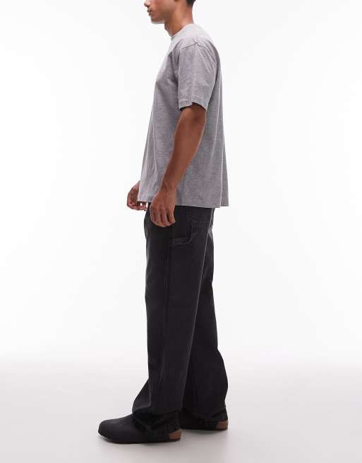 Dickies – Stevensville – Bleksvarta, tvättade snickarjeans i baggy fit, 3 av 5