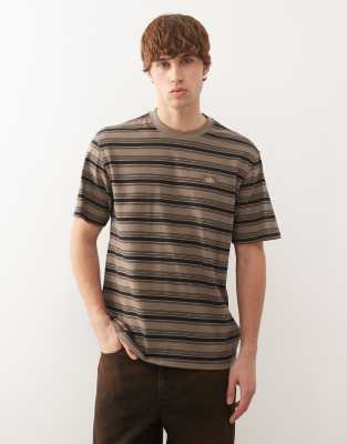 Dickies - Stevensville - Gestreiftes T-Shirt in Braun-Brown