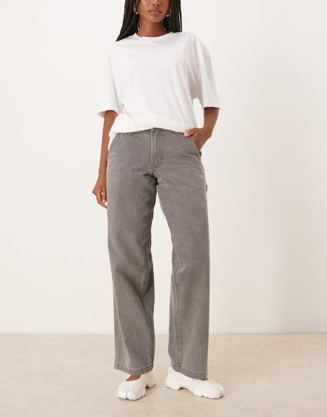 Dickies stevensville baggy denim jeans in tinted grey wash