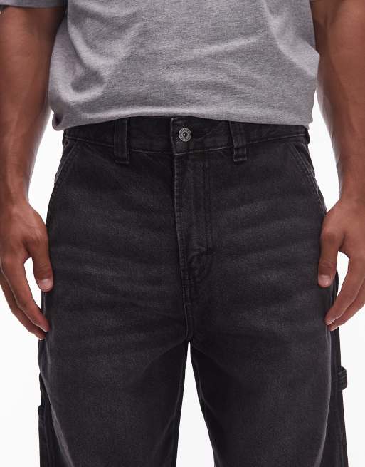 Dickies - Stevensville - Jean charpentier coupe baggy - Noir délavé, 4 de 5