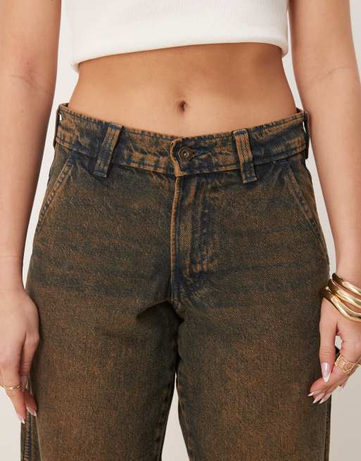 Dickies – Stevensville – Locker geschnittene Carpenter-Jeans in Indigoblau mit Braunstich, 5 von 5