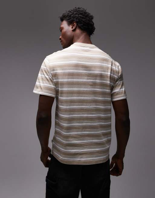 Dickies stevensville stripe t-shirt in light tan , 3 of 5