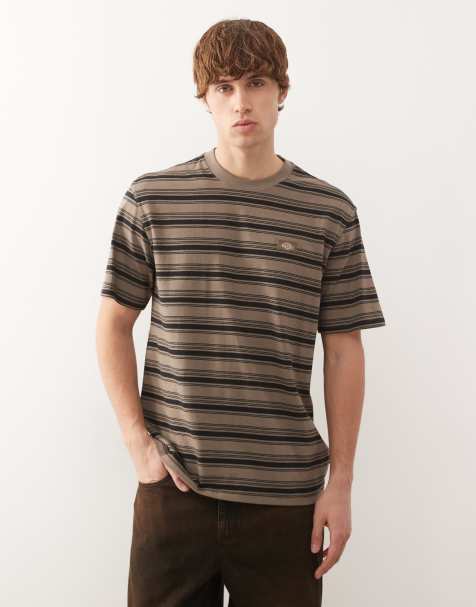 Dickies - Stevensville - T-shirt marrone a righe - view 1