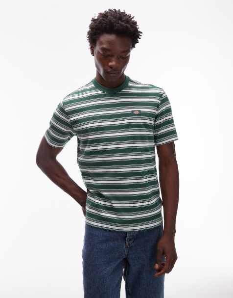 Dickies - Stevensville - T-shirt rayé - Vert foncé - view 1