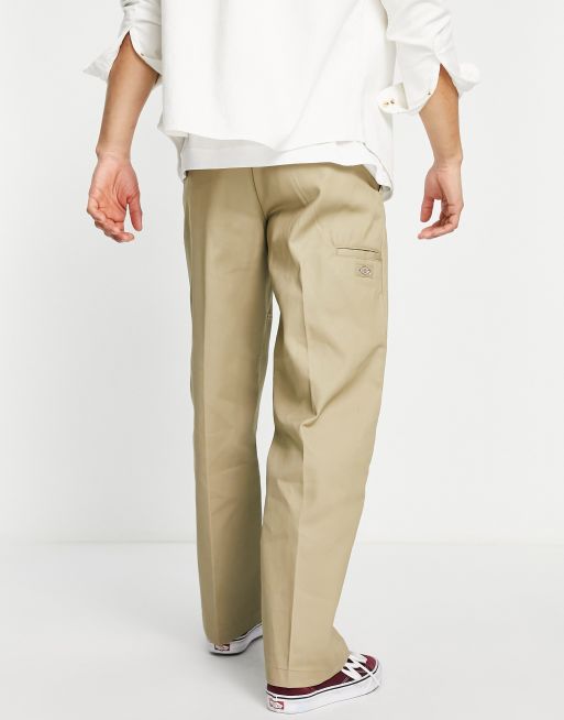 Dickies Straight Fit Double Knee pants in beige | ASOS