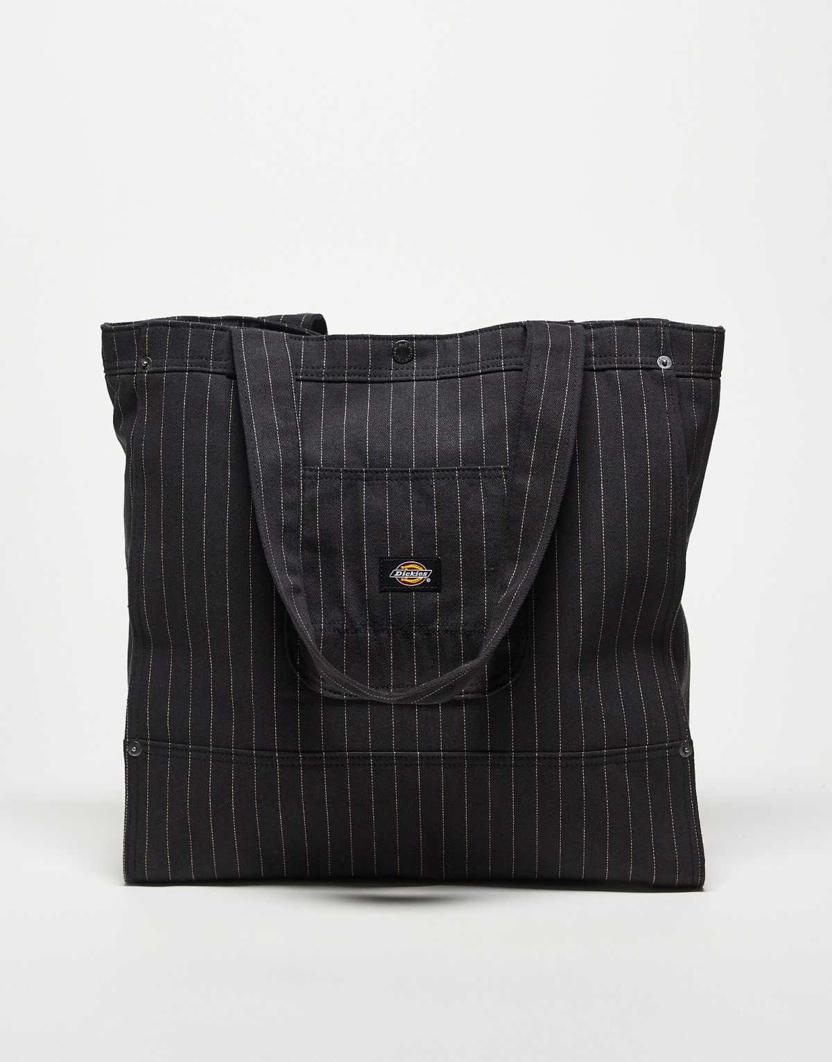 Dickies striped tote bag in black