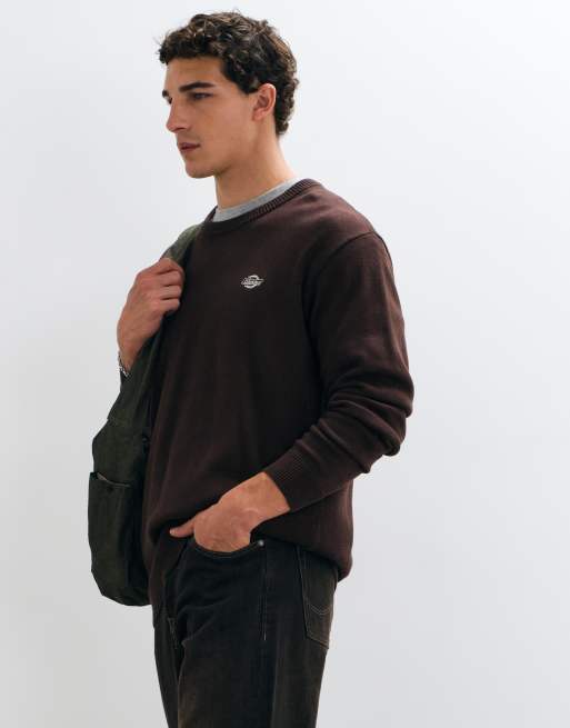 Dickies sudadera de punto en marrón chocolate, 4 de 5