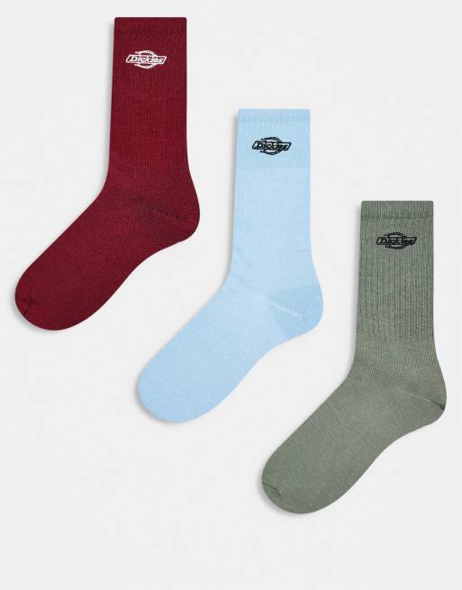 Dickies - Summerdale - Confezione da tre paia di calzini rosso scuro