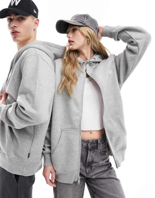 Dickies - Summerdale - Felpa con cappuccio grigio mélange con zip