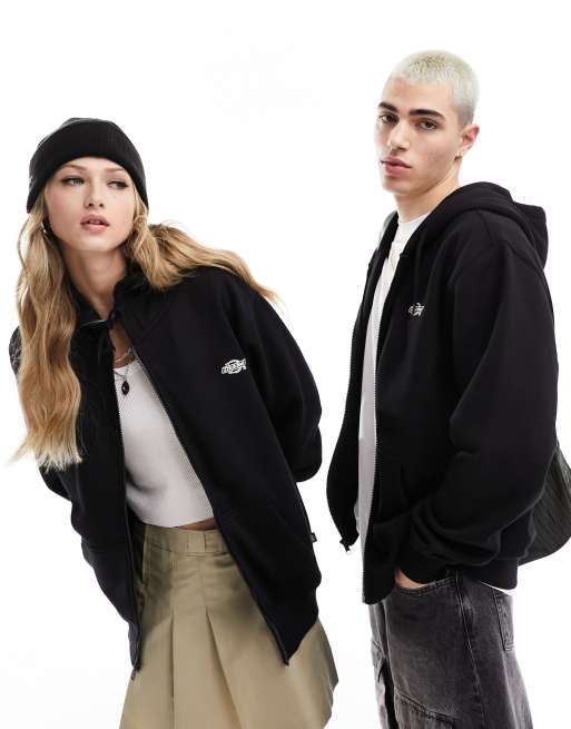 Dickies - Summerdale - Felpa con cappuccio nera con zip