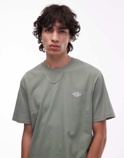 Dickies Summerdale heavyweight oversized left chest logo t-shirt in light green, 2 of 4