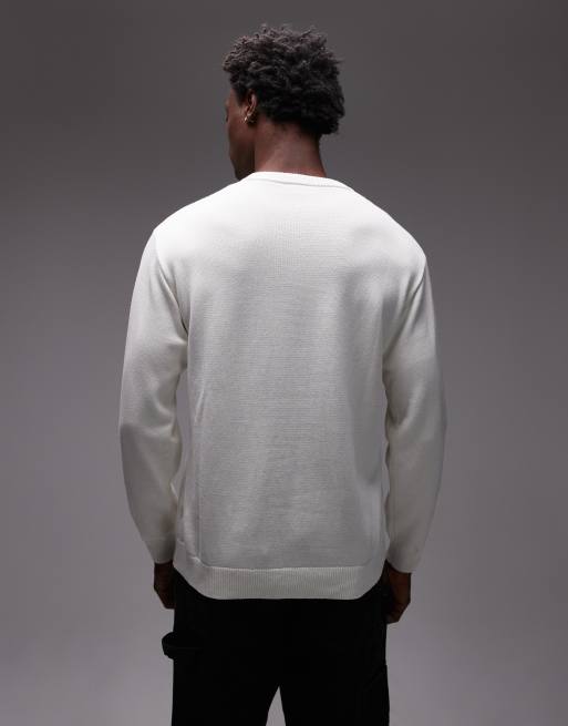 Dickies summerdale knitted jumper in off white, 3 of 5