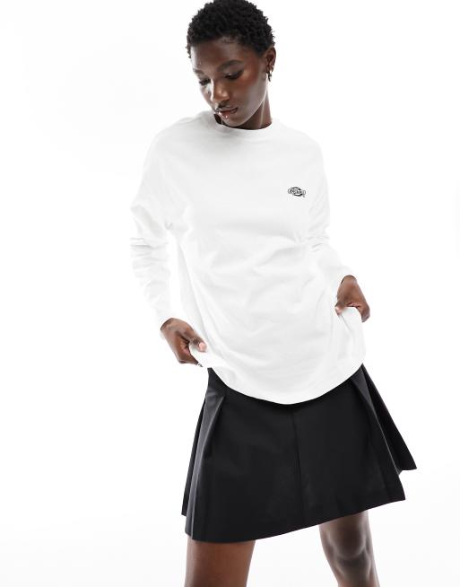 Dickies – Summerdale – Langärmliges Shirt in Weiß